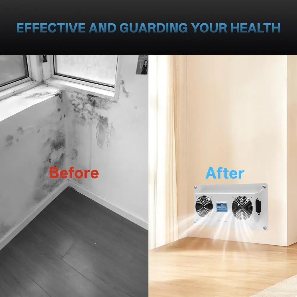 240 CFM Crawlspace Ventilation Fan with Thermostat and Humidistat for Moisture Control, Radon Reduction, and Freeze Protection i