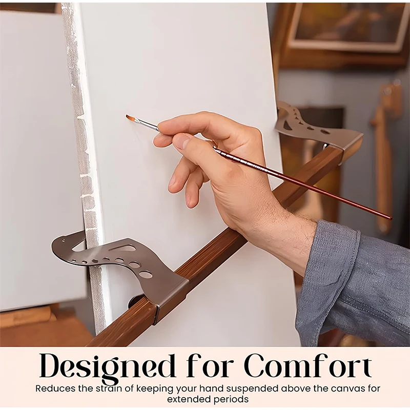 Adjustable Easel Hand Rest Support Bar Artist Hand Support Bridge Metal Wrist Rest Adjustable Height&Angl for Sketching Drawing view 4