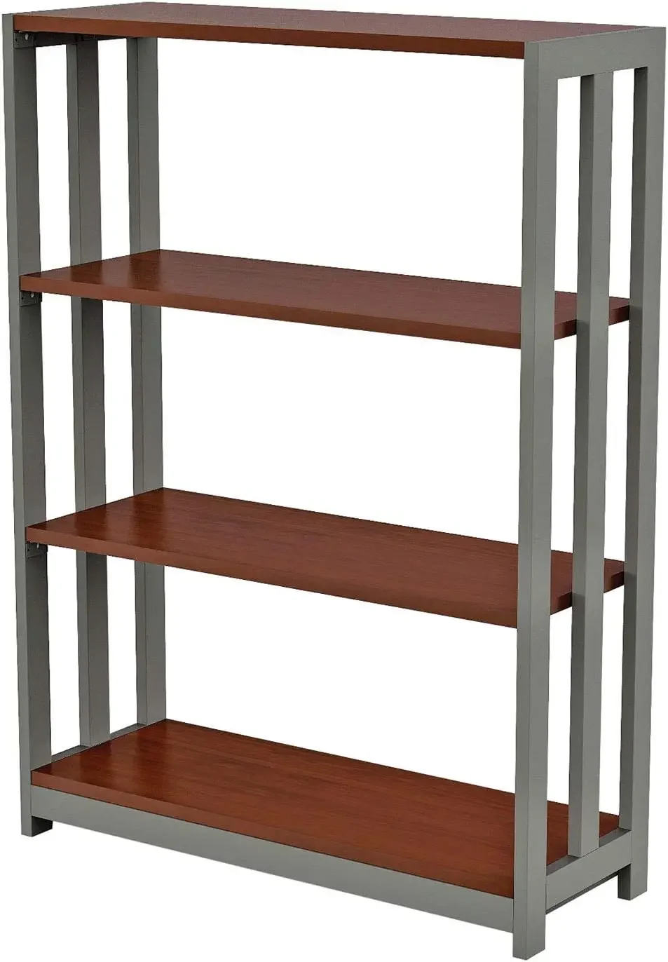 Trento Line Bookcase, Three-Shelf, 31.5w x 11.5d x 43.25h, Cherry