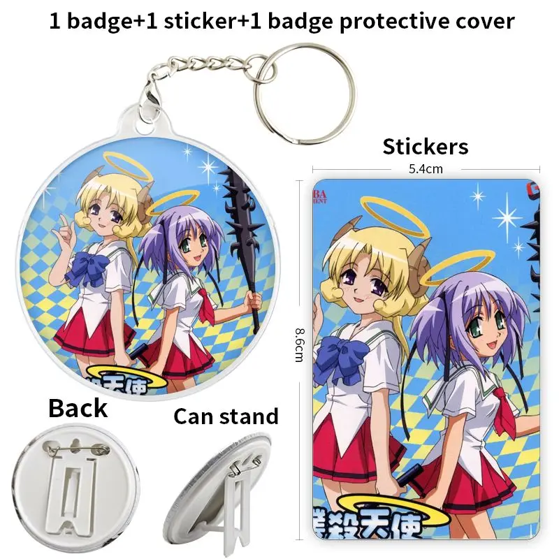 Bokusatsu Tenshi Dokuro-chan Mitsukai Dokuro Game أنيمي شخصية شارة بروش مرساة الأجهزة الطرفية دبوس تلميذ قبعة حقيبة مدرسية