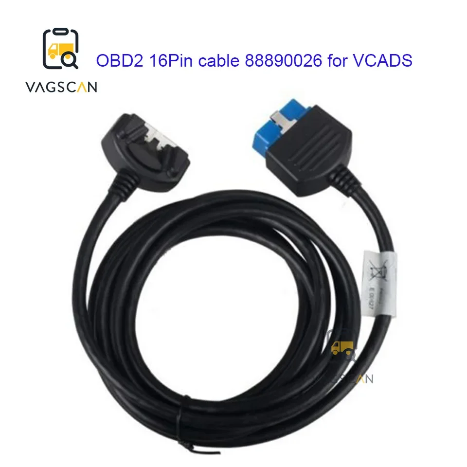 88890026 OBDII OBD2 Adapter Cable for vcads interface 88890020 / 88890180 truck diagnostic scanner