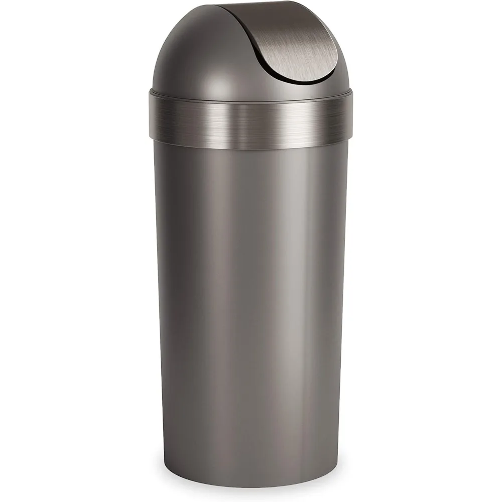 

Large 16-Gallon Swing Top Kitchen Trash Can, Durable and Easy to Use with Modern Design