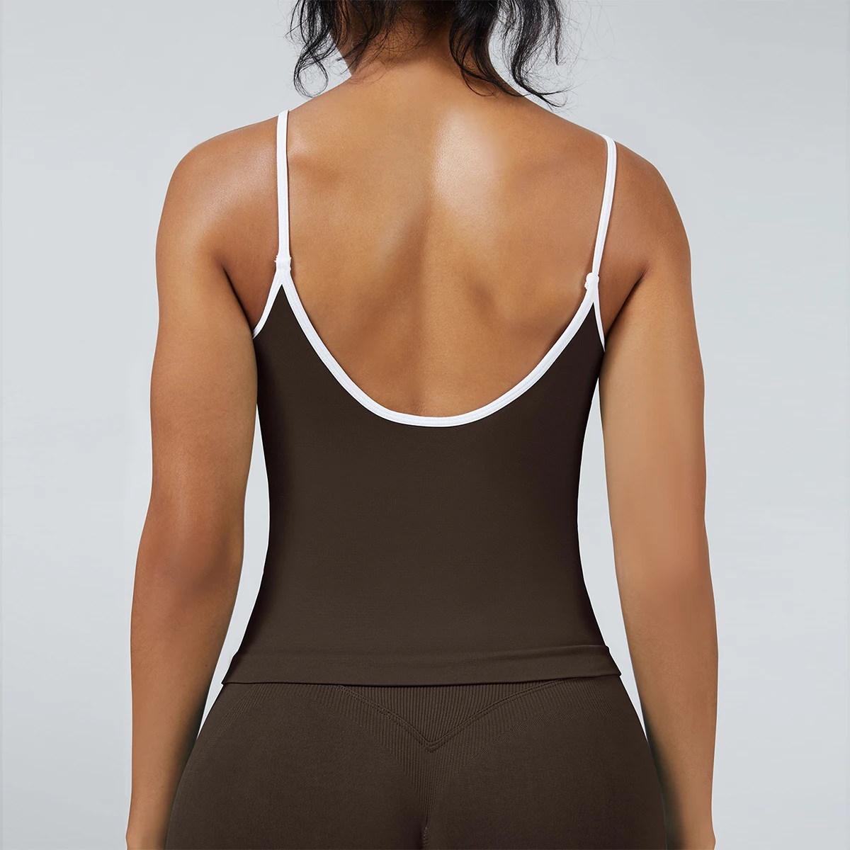 Sports Strappy Top Women Backless Gym Top Built in Bra Yoga Clothing Sleeveless Shirts Sports Vest Workout Outfits Tank Top