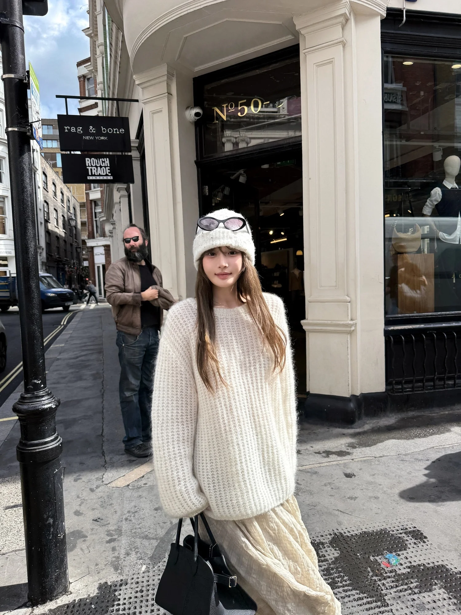 

Теплый и комфортный женский свитер оверсайз из шерстяной смеси Cloudlike с V-образным вырезом, премиум-качество, для осени и зимы