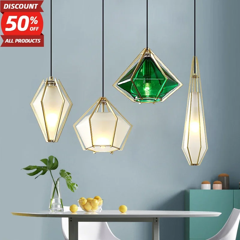 

Modern LED Glass Chandelier Designer Artistic Creativity Coffee Shop Bar Lights Home Decoration Garden Retro Chandelier