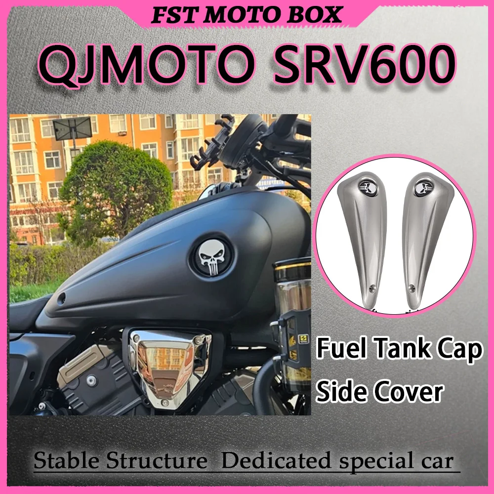 Premium SRV600 Motorcycle Tank Cover Set Black Skull Warrior Style Fuel Tank Side Panel Direct Replacement Accessory
