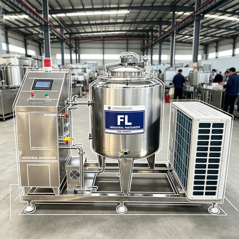 Industrial Pasteurizer Machine Stainless Steel Skid Mounted CIP Ready Food Factory Juice Milk Sterilizer Equipment Customized