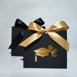 Goud Glitter Cap Dozen Snoep Graduation Party Gunsten Box Decoraties Gift Chocolade Doos Voor Feestartikelen