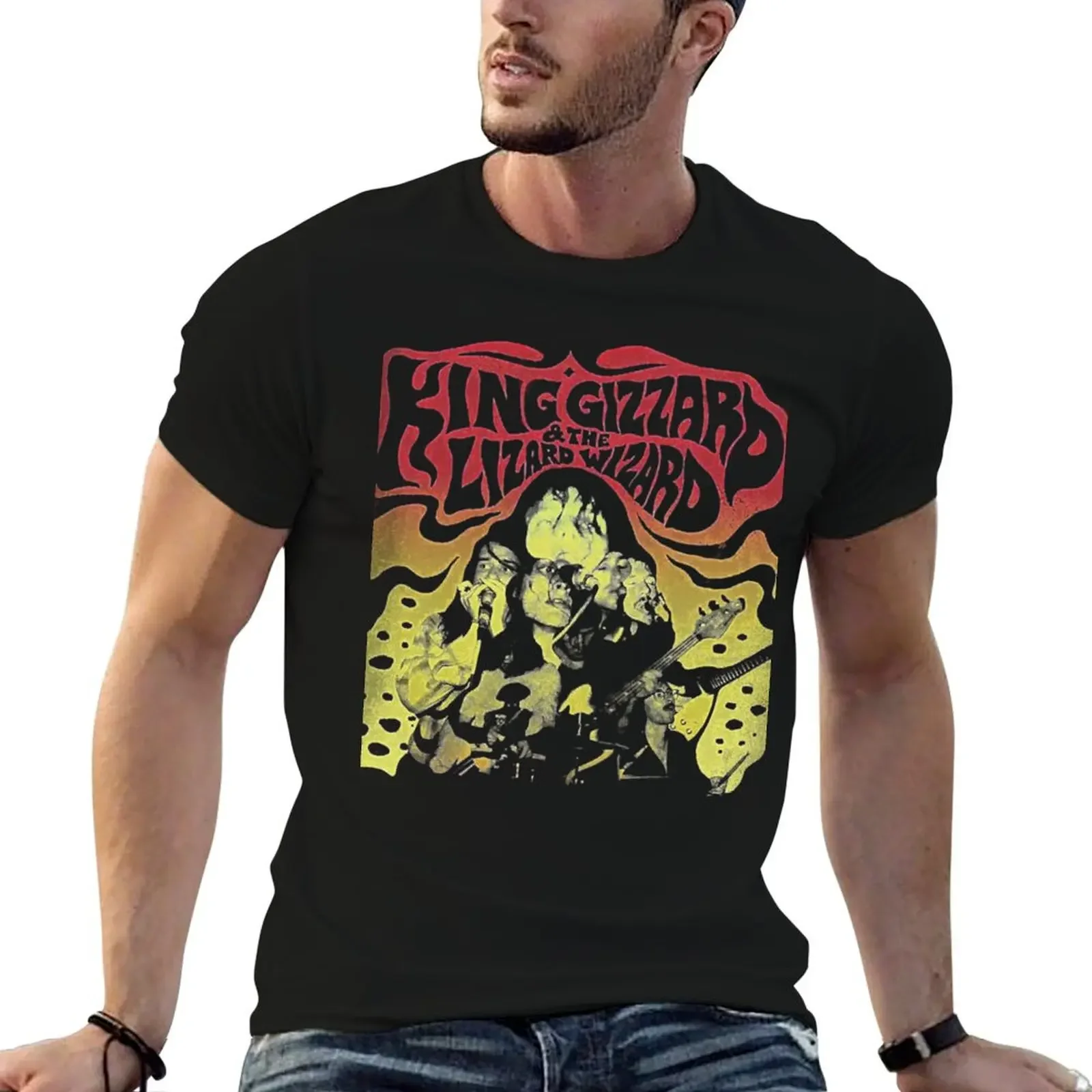 

king gizzard the lizard T-Shirt boys animal print graphic shirts quick drying sweat shirts, men