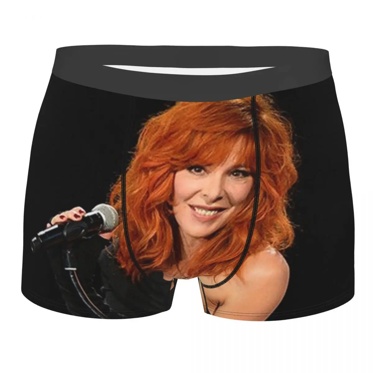 Custom Mylene Farmer Underwear Men Stretch French Singer Boxer Briefs Shorts Panties Soft Underpants For Homme