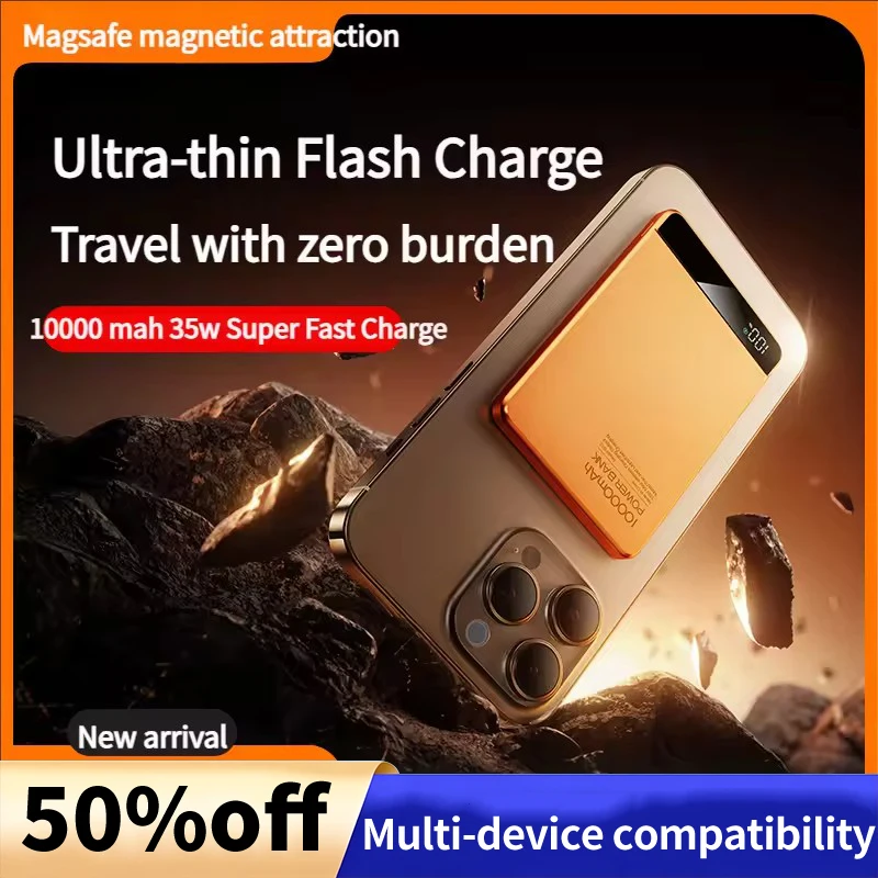 

10000mAh Powerbank Wireless Charger for Apple iWatch 10 9 8 Magsafe Power banks external battery for iPhone 17 16Airpods Pro