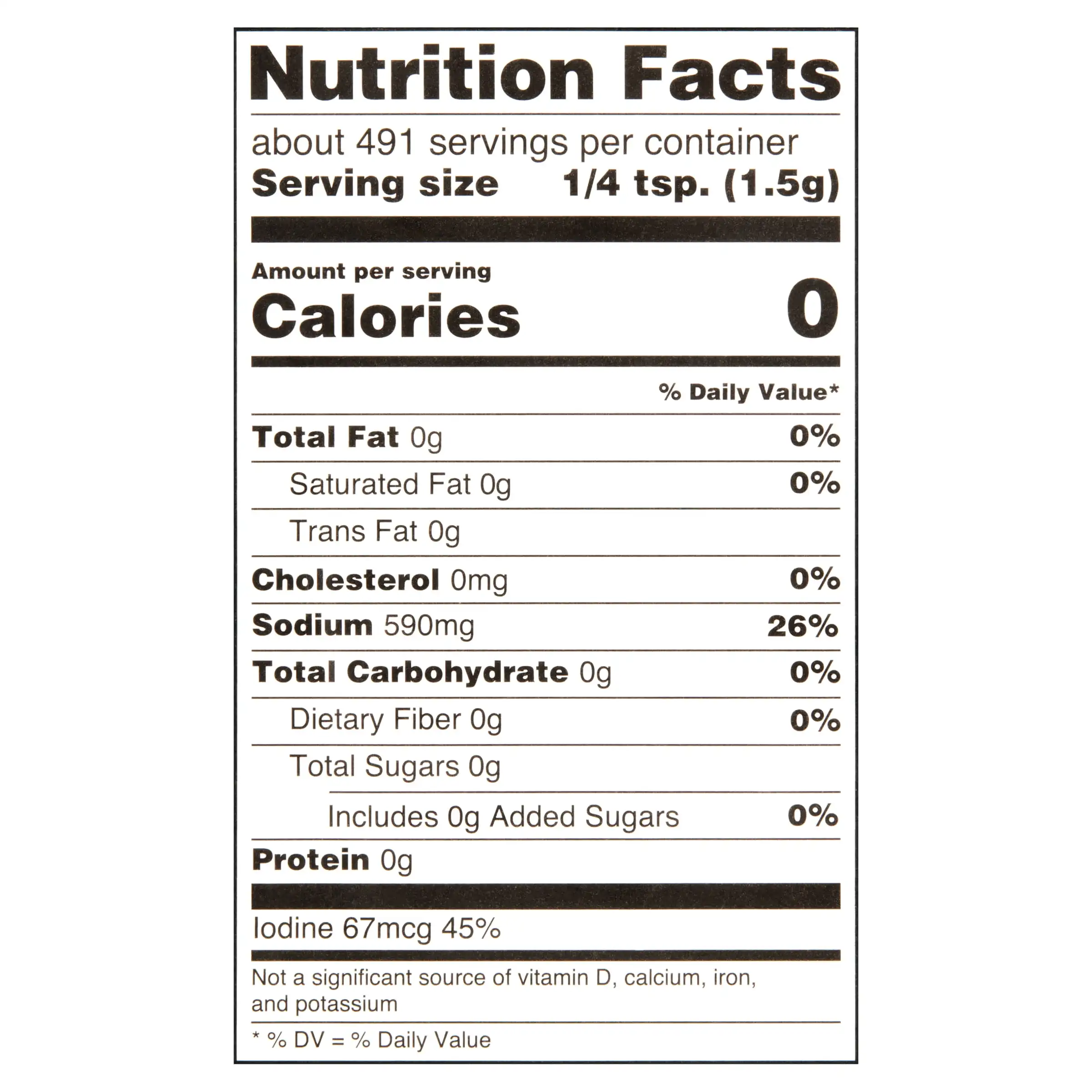 Great Value Iodized Salt, 26 oz