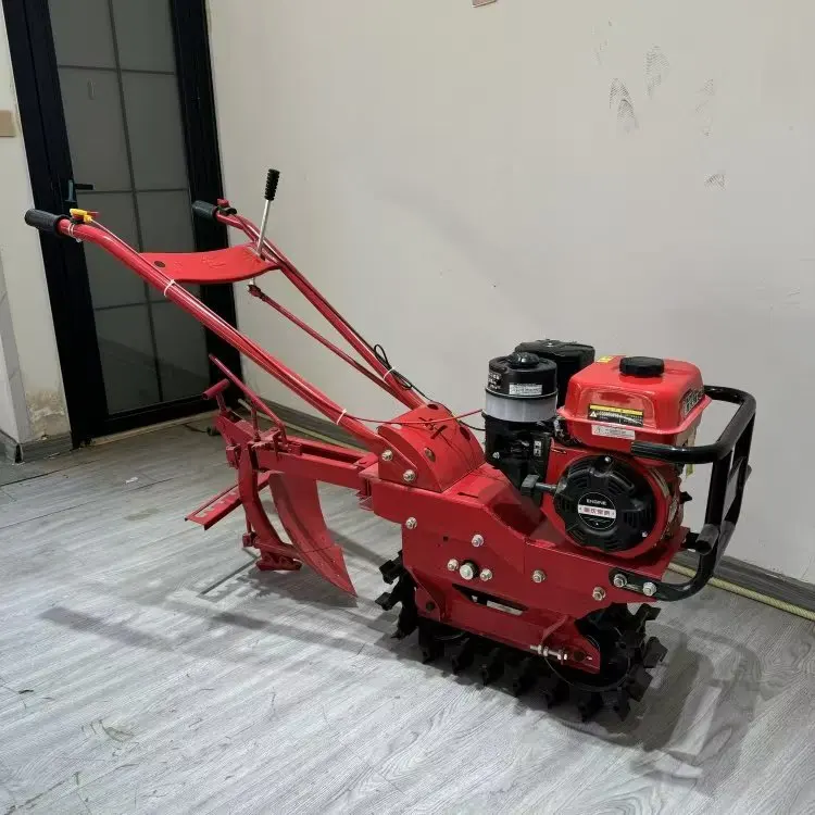 Hand Push Crawler Mini Power Tiller Rotary Cultivator Multifunctional Farm Weeding Ploug Machine For Hilly Dry Wet Land view 2