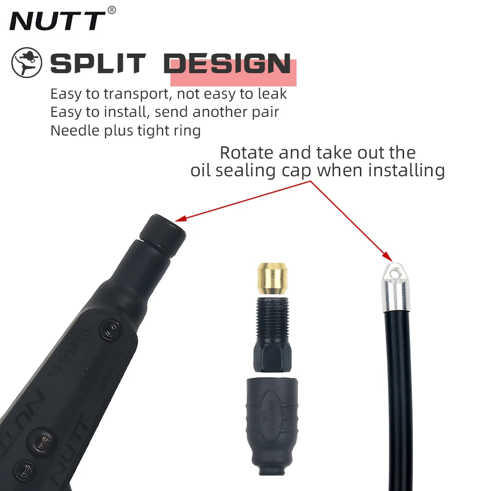 NUTT Electric Scooter Hydraulic Disc Brake With Sensor 2 Pin Male 140 160mm Power Off Brakes for Scooter