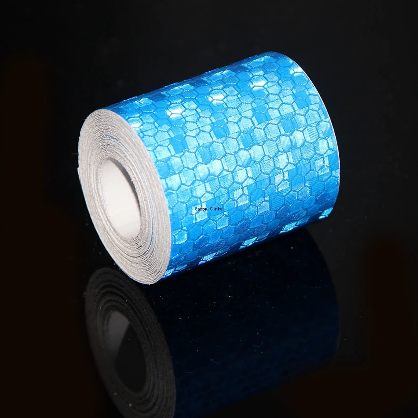 5cm*3m Blue Reflective Bicycle Sticker Waterproof Strong Adhesive Safety Warning Tape Reflector Conspicuity Strip For Motorcycle