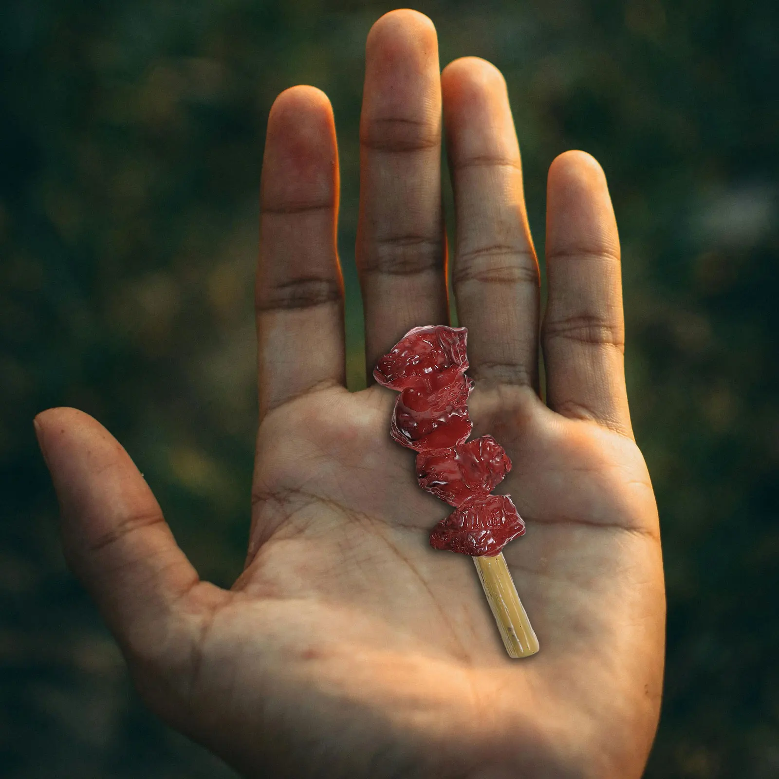 Jouets de Simulation de Barbecue pour enfants, brochettes de bœuf rôti, ensemble de nourriture, accessoires de cuisine éducatifs, cadeau amusant, 4 pièces