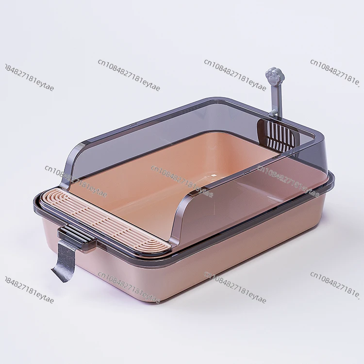 Cat Cleanup Products Plastic Large Space Cat Toilet Box With Litter Spoon