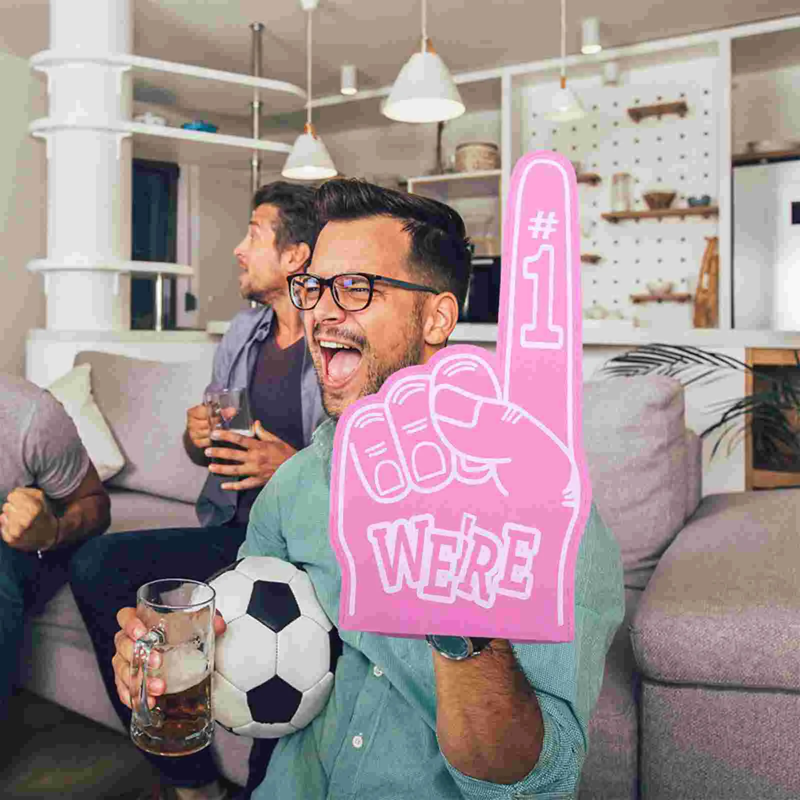 3 Pcs Cheering Clapper Foam Hand Finger Gloves Fingers Pompom Cheerleading Props Bulk Eva