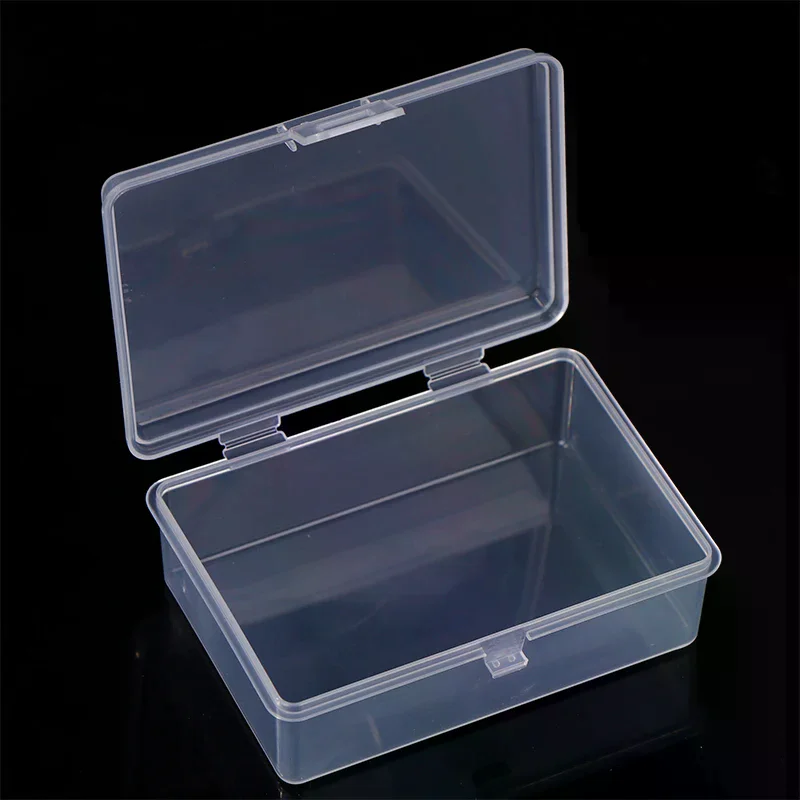 

Small Semi-Transparent Plastic Cards Cases Folder Matte Flip-Top Jewelry Box Accessories Storage Organize Packaging Boxes