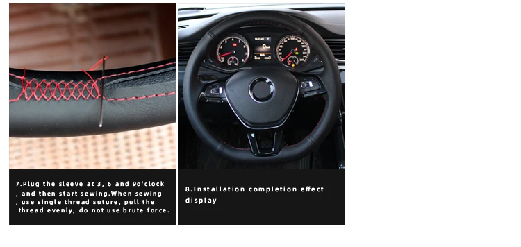 Handgenähter Lenkradbezug für Kia 2013 Soul 2011 2012 2019, Venga-Mikrofaser-Leder – Detail 7