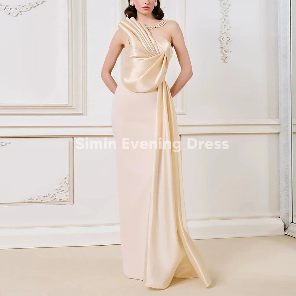 

Simin Customized Women's Strapless Pleats Evening Dresses With Sleeveless Split Straight Floor-Length Elegant Party Dresses 2025
