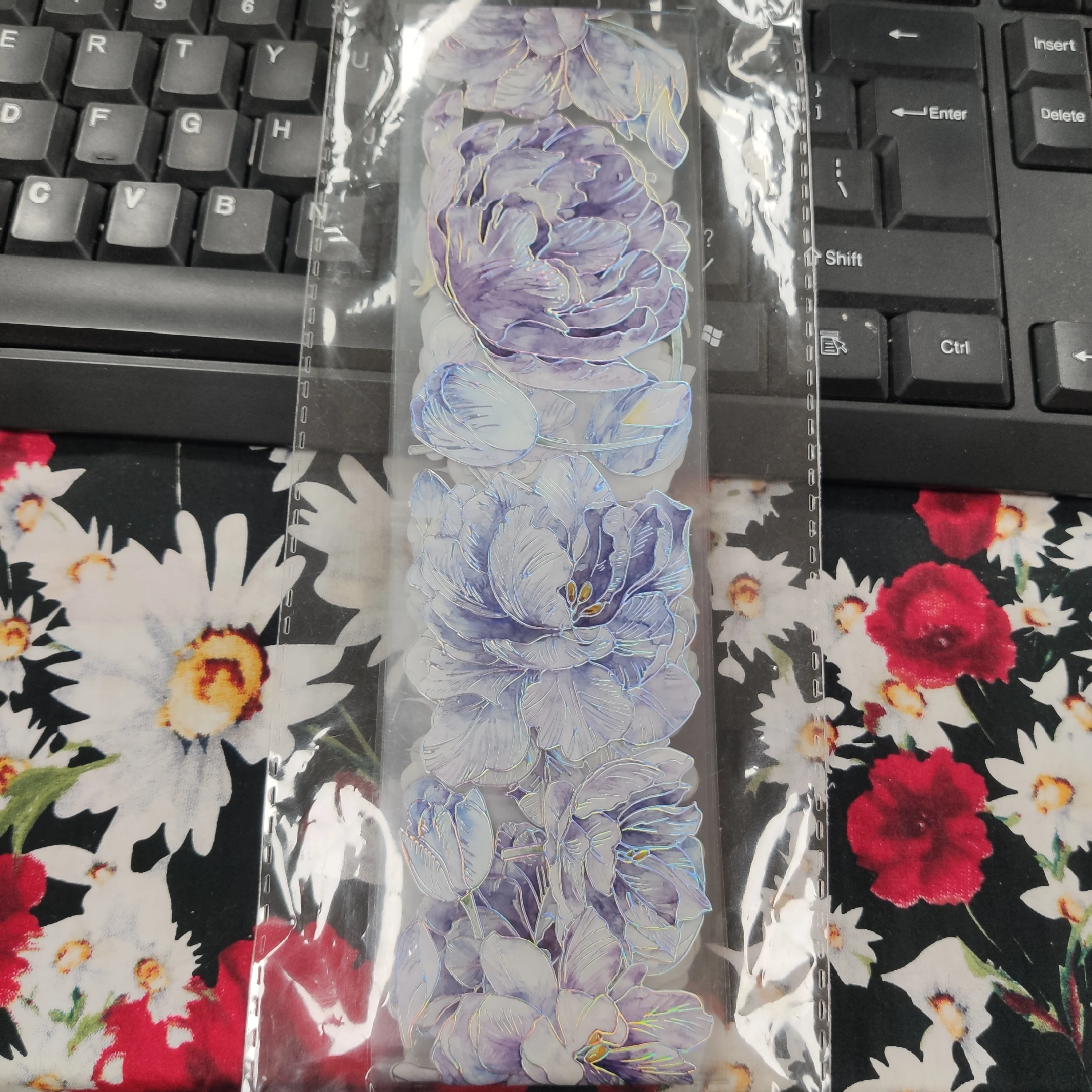 5.29 Stock Clear - 1 Loop Flower Girl Washi Shiny PET Tape