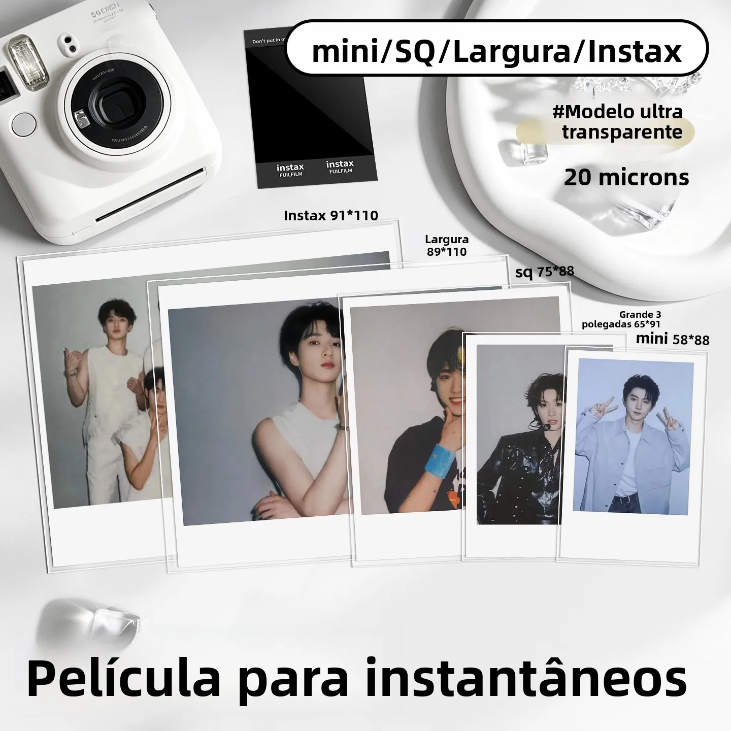 filme-para-camera-instantanea-de-formato-largo-papel-quadrado-de-alta-definicao-com-20-microns-de-espessura-filme-protetor