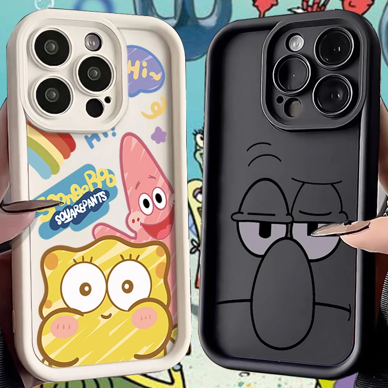 SpongeBobs Candy TPU Case for Samsung Galaxy S23 S22 S21 Ultra Plus S20 FE A54 A53 A52 A52S A51 A50 A50S A34 A33 A32 5G 4G Cover