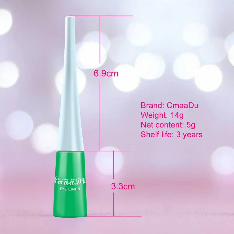 Delineador de ojos líquido de 17 colores, resistente al agua, de secado rápido, de larga duración, altamente pigmentado para fiestas, festivales, escenarios, apariencia de maquillaje creativa