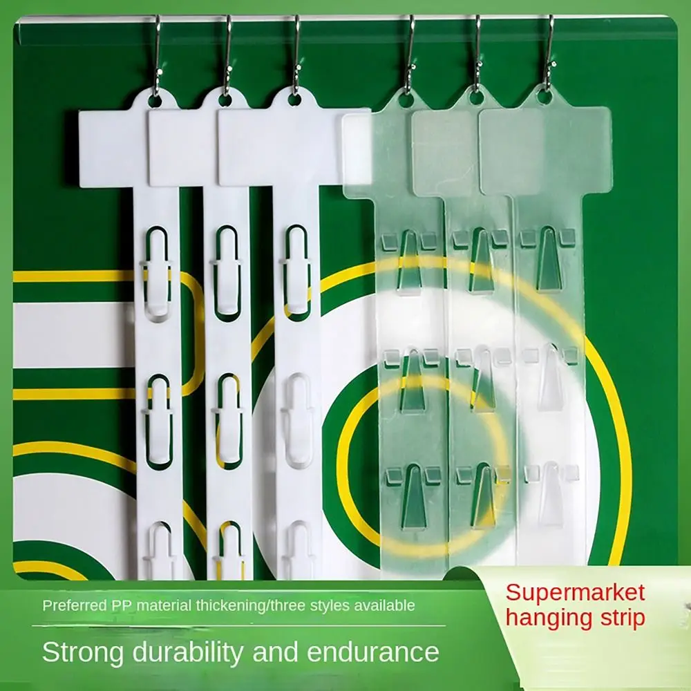 Practical Plastic Hanging Strips Upgrade Thicken with Hook Merchandising Clip Strips Splicable Snacks Display Hanger Shop