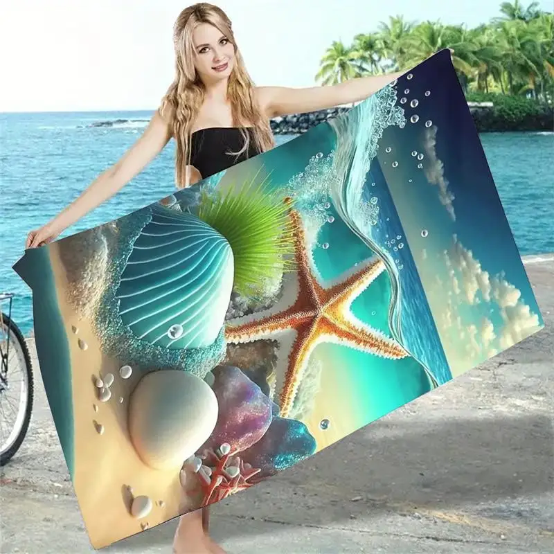 1PC Extra Large Ultra Soft Sexy Leopard Print Beach Towel with Beautiful Butterfly Knot Quick Dry Ultrafine Fiber Strong Wrap De