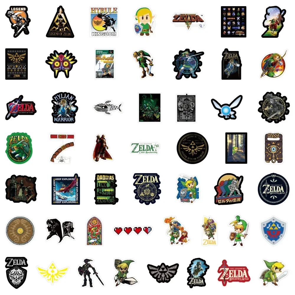 2024 Nieuw De Legende Van Zelda Graffiti Skateboard Zak Koffer Auto Animatie Waterdichte Decoratieve Sticker