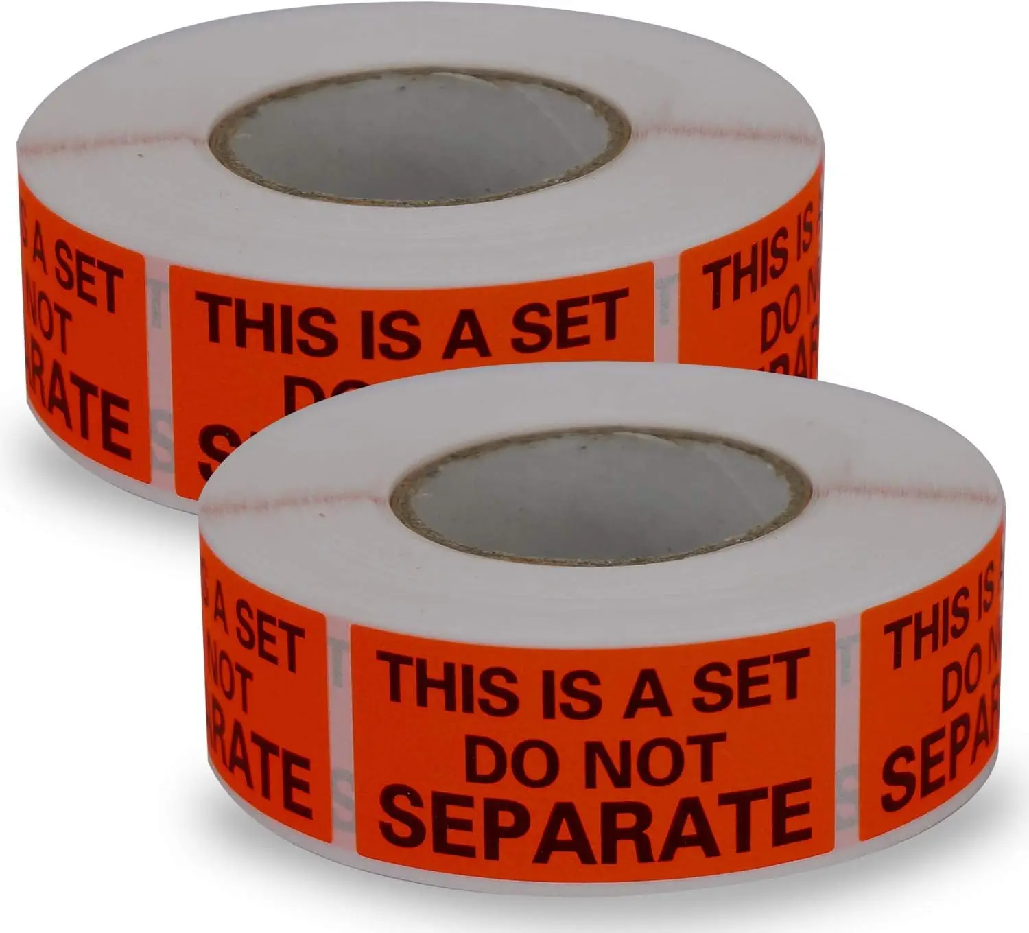 

10 Rolls/5000 Labels, Set Do Not Separate,Fluorescent Red Packing Labels(1" x 2")