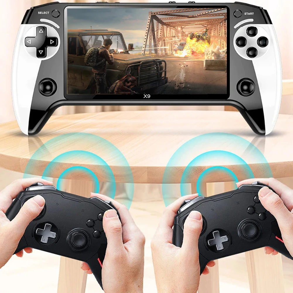 

5.5 Inch Screen Handheld Game Console 1500mAh Electronic Game Player Type-C Charging Portable Game Player for Kids Adults