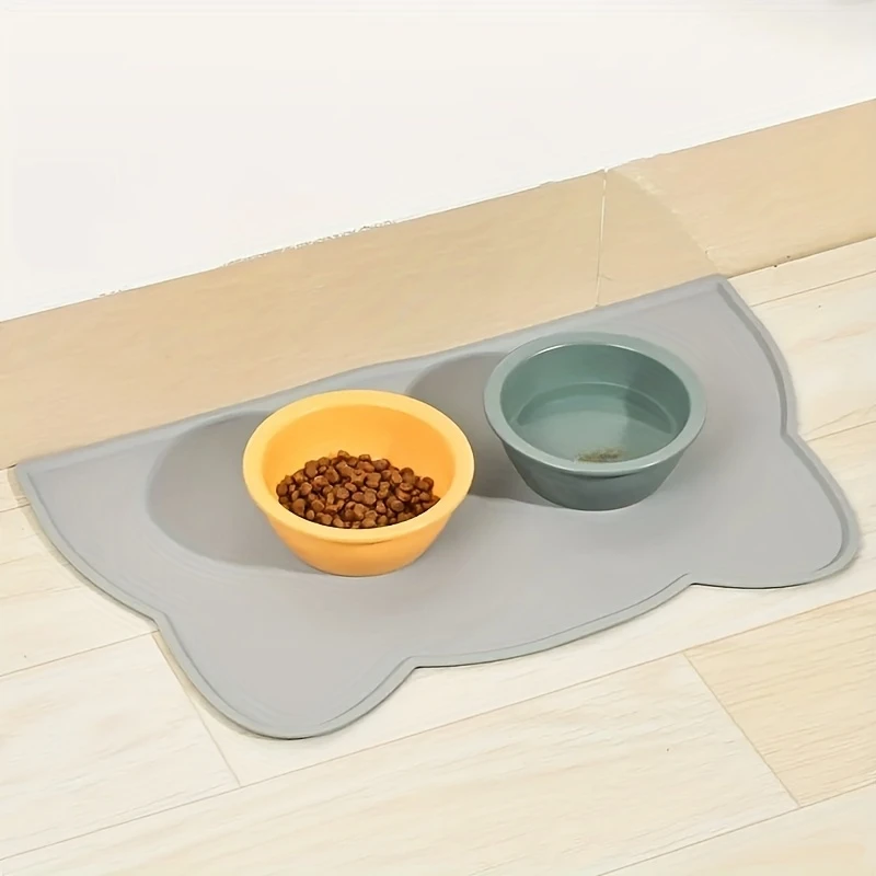 Easy to Clean, Non-Slip 1pc Waterproof Silicone Pet Food Mat - Perfect for Dogs and Cats
