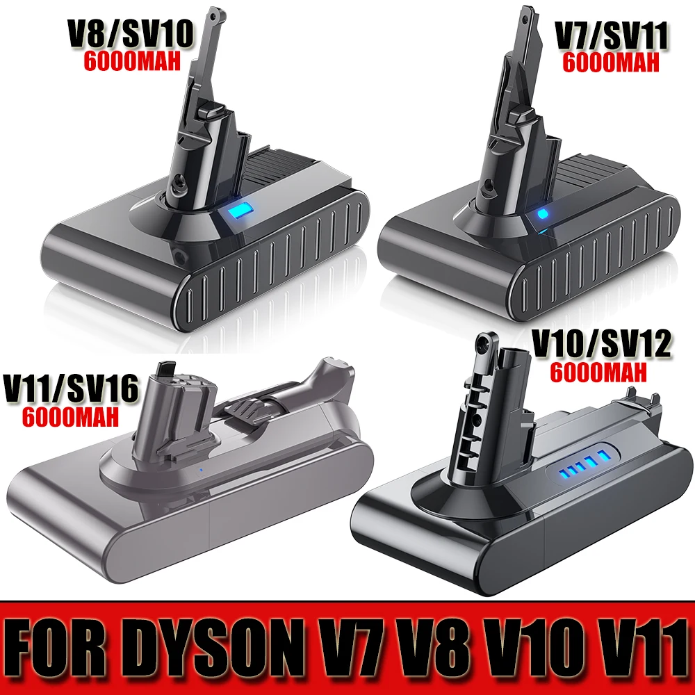 21.6V For Dyson Battery V6 V7 V8 V10 V11 V12 SV09 SV11 SV10 SV12 SV15 Absolute Vacuum Cleaner Rechargeable 21700 Cells Batteries