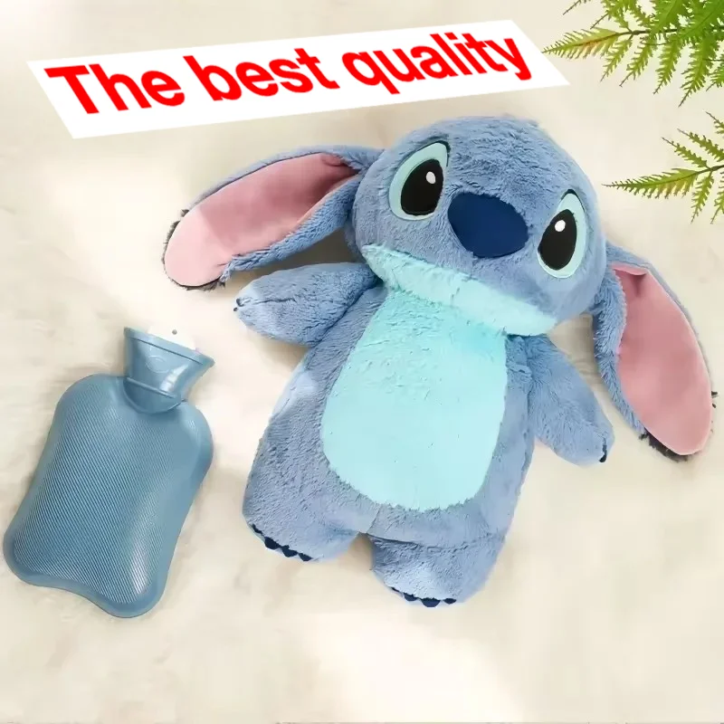 

Stitch Angel Lotso Plush Hand Warm Bottle Hot Water Bottles Kawaii Soft Winter Portable Warm Hand Bag Anime Toys Christmas Gift