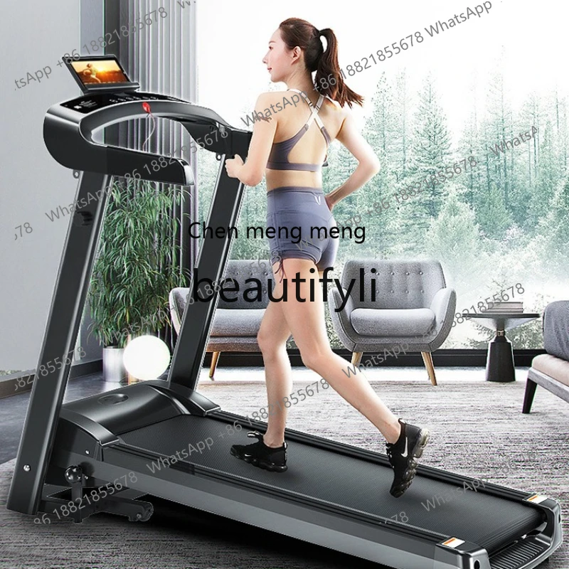 

Home Use Small Aerobic Walking Machine Touch Control Silent Foldable Treadmill No Installation Needed