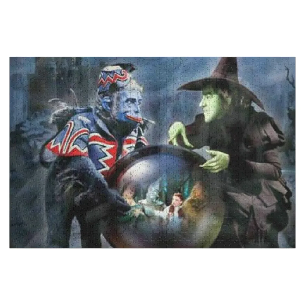 

monkey witch crystal ball oz print mask gift vintage rarity painting Jigsaw Puzzle Children Custom Wood Animal Puzzle