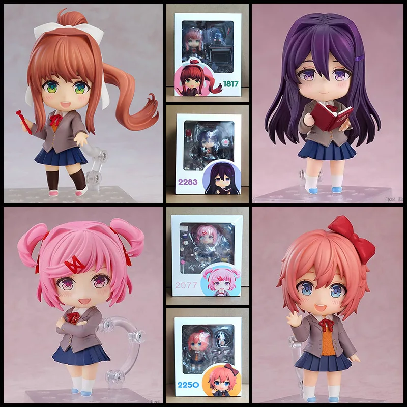 Figura de Monika, Sayori, Natsuki y Yuri del Club de Literatura Doki Doki, Figura de Acción Articulada de PVC, Modelo Coleccionable de Anime, Decoración de Escritorio