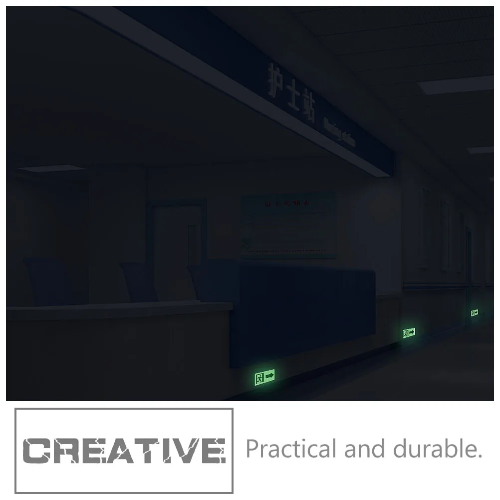 5 Pcs Direction Stickers PVC Material Hospital Floor Guide Arrow Sign Way Marker Wall Decor Easy Remove No Residue