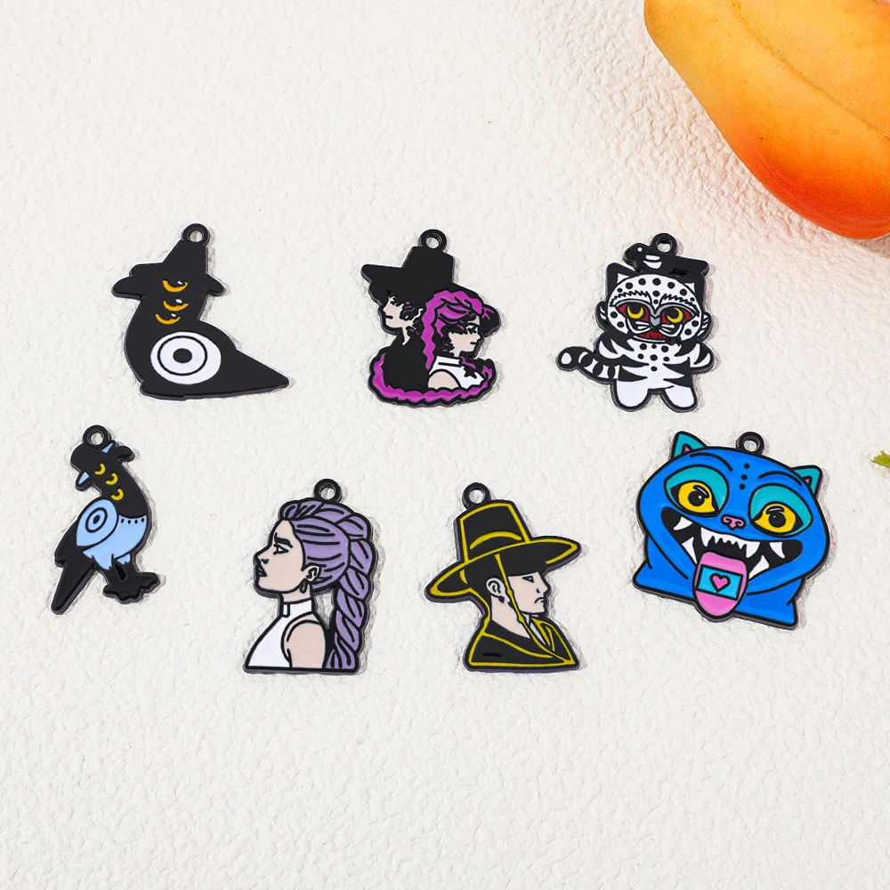 10 قطعة/الحقيبة K-Pop شيطان هنتر الكرتون DIY الإبداع المينا قلادة رومي ميرا زوي العصرية مجوهرات اكسسوارات لصديق #2