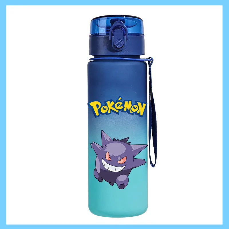 keeppley Pokémon 650 ml Fitness und Sport Direkttrinkende Anti-Tropf-Wasserflasche aus Kunststoff Pikachu Eevee Kapazität für Kinder und Studenten 4