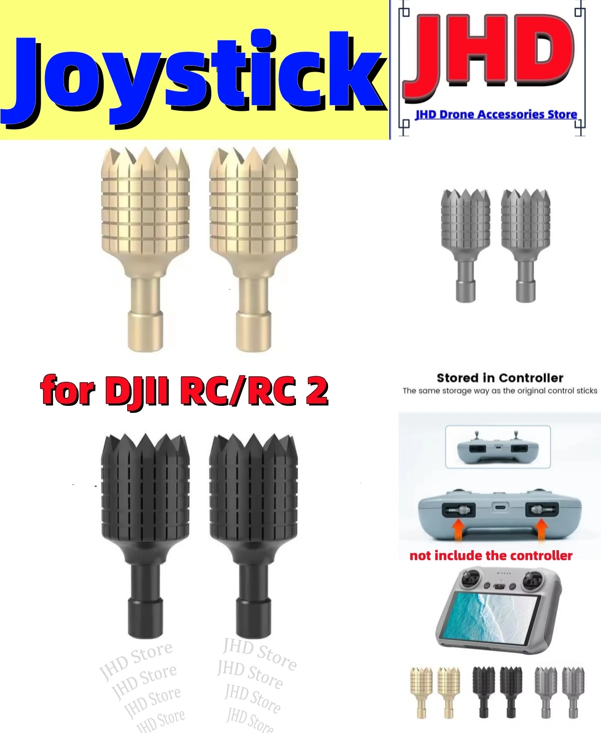 RC2 Thumb Rocker Sticks for JHDDJI Mini 3 Pro/Air 3S/Air 3/Mini 4 Pro Controller RC/RC2 Joystick Spare Parts Wholesale