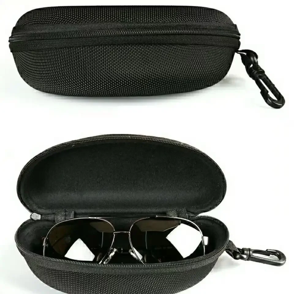 2026 New Sports Anti-Fall Glasses Case Male and Female EVA Zipper Box Oxford Cloth Glasses Case Portable Hook anti Pressure
