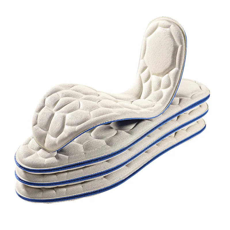 Semelle intérieure de sport élastique, style nuage 5D, absorbant la transpiration, respirante, épaisse, absorbant les chocs, super douce et confortable