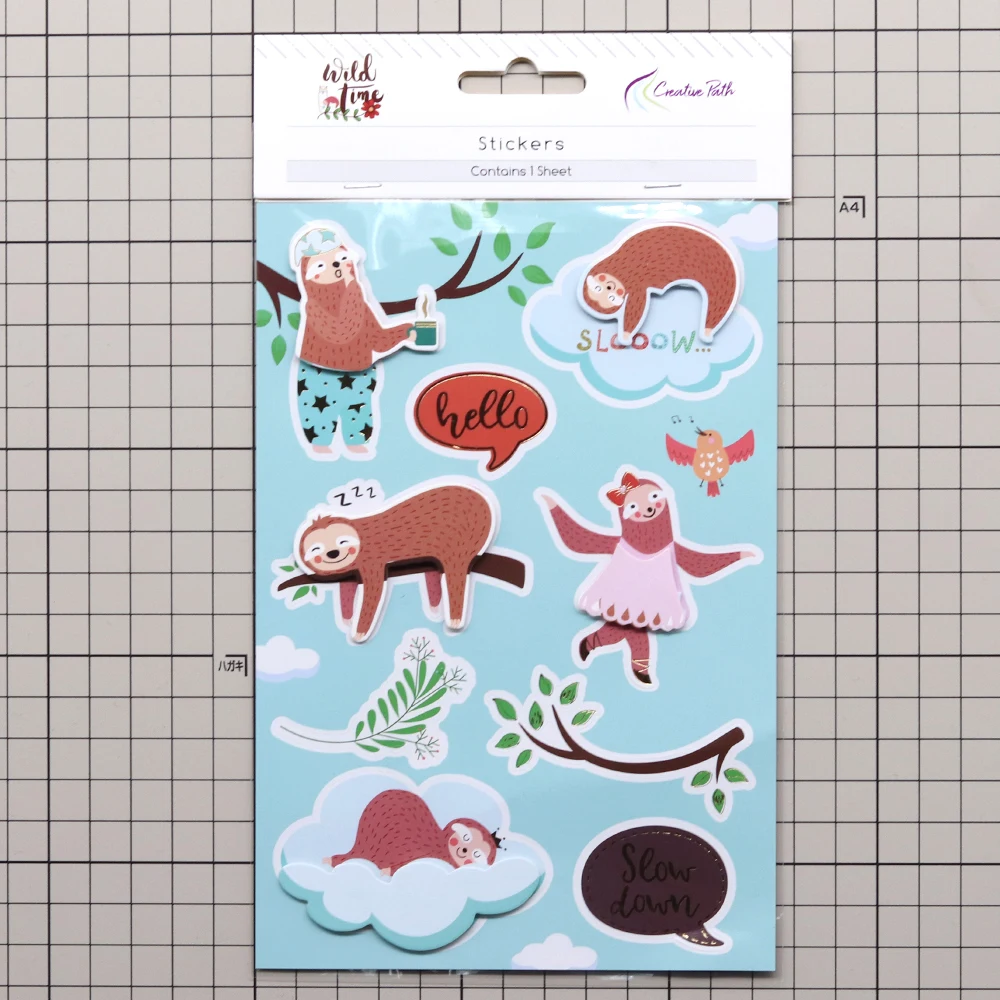Creative Path Wild Time Deko-Aufkleberbögen, niedliche Tier-Camping-3D-Aufkleber für Scrapbooking, Journaling, DIY, Basteln, Kartenherstellung – Detail 14