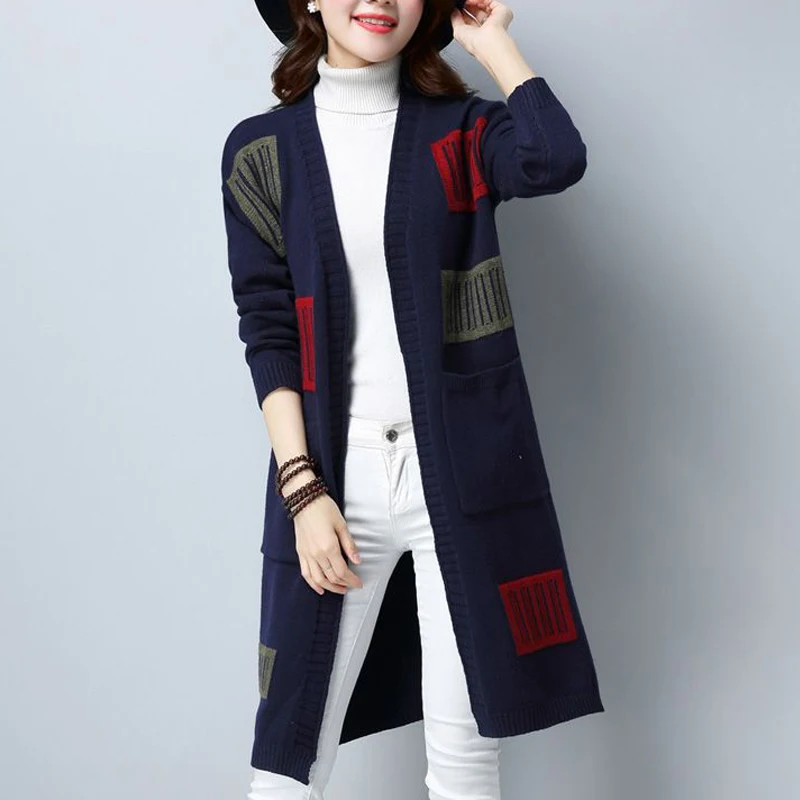 

Women's Clothing Korean Fashion Vintage Elegant Knitted Cardigan Jacket V Neck Long Sleeve Slim Medium Length Outerwears Sweater