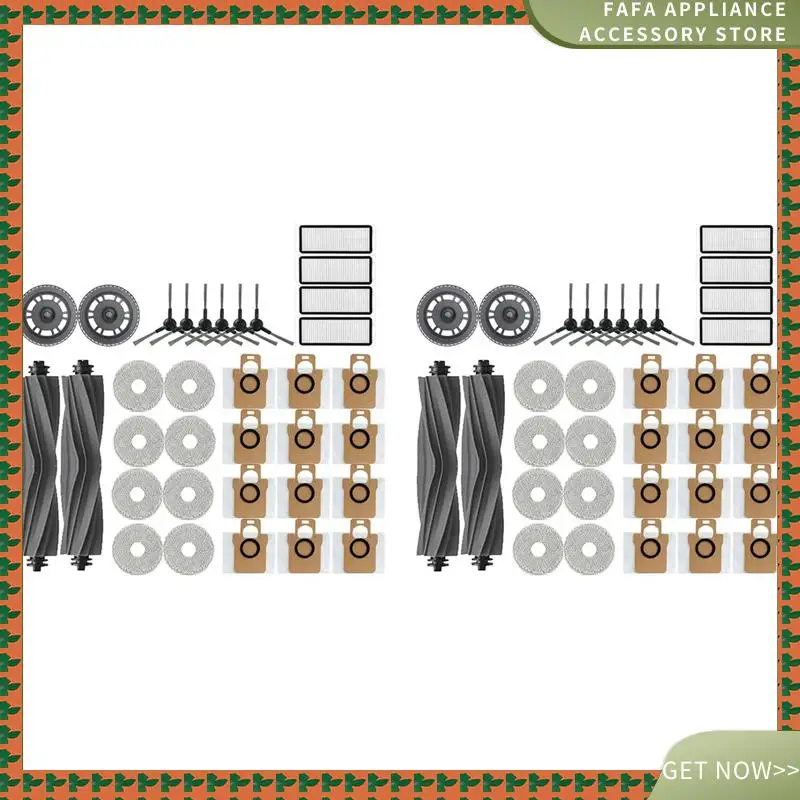 

2Set For Dreame Bot L30 Ultra Robot Vacuum Cleaner Spare Parts, Main Side Brush, Cover, Filter, Mop Rag, Dust Bag-A70Z