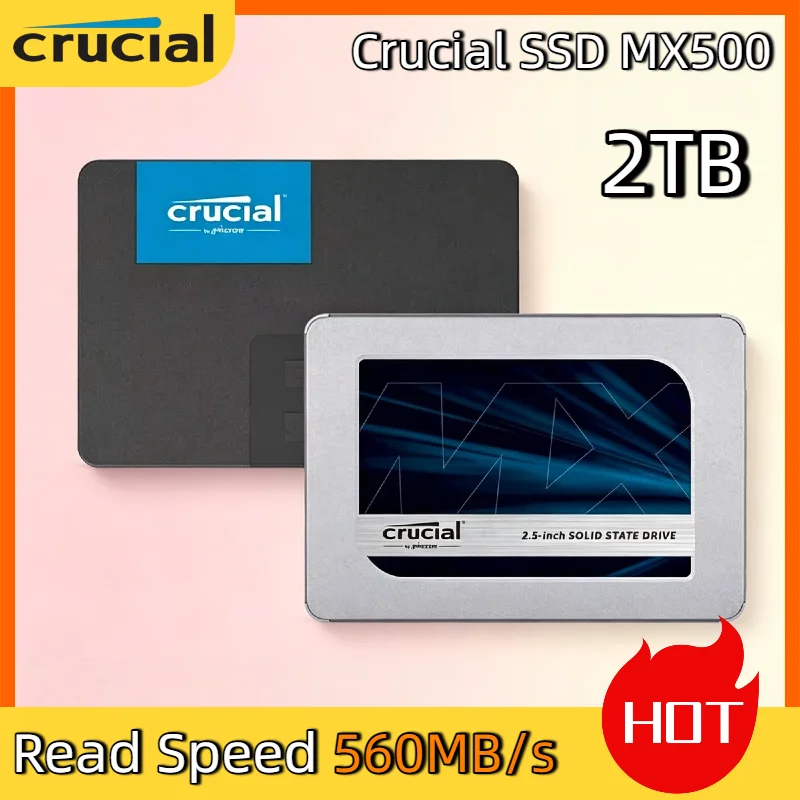 

Crucial MX500 SSD 500GB 1TB 2TB 3D NAND SATA 2.5 inch High Speed Internal Solid State Drive for Laptop Hard Disk Max